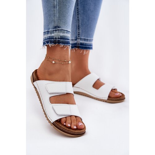 Inblu Ladies Leather Sandals White Cene