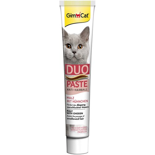 Gimcat Anti-Hairball Duo mačja pasta slad in pi&amp;scaron;čanec - Varčno pakiranje: 3 x 50 g Slike
