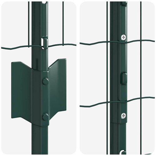Euro ograda s postom 10 x 1,2 m Čelik premazan PVC-om Zelena Slike