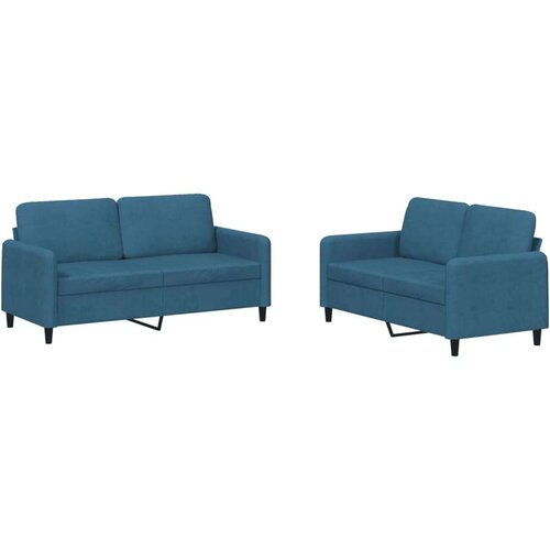 vidaXL 2-dijelni set sofa plavi baršunasti Cene