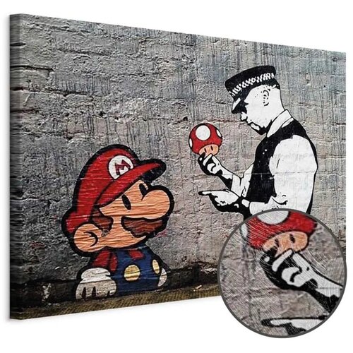  Slika - Mario and Cop by Banksy 60x40 Premium Print Cene