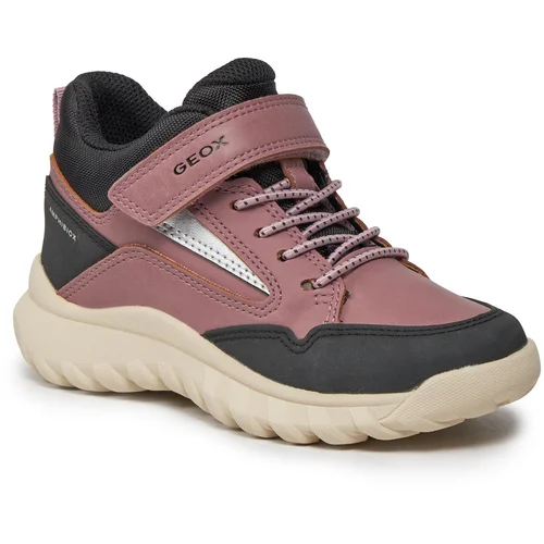 Geox Škornji za sneg J Simbyos Girl B Abx J36LGA 0MEFU C8049 S Dk Rose/Black