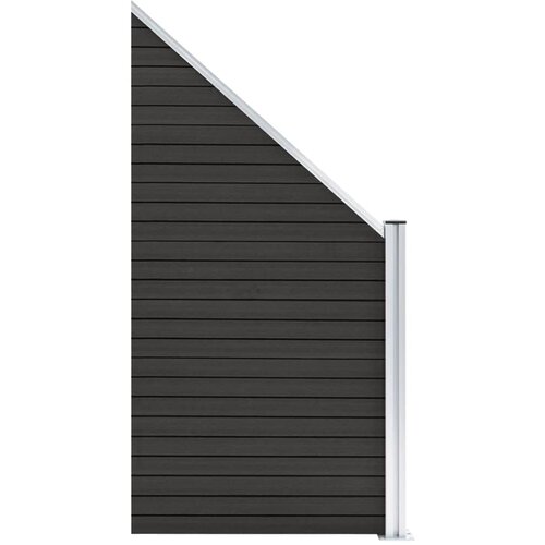  za ogradu WPC 95 x (105 - 180) cm sivi Slike