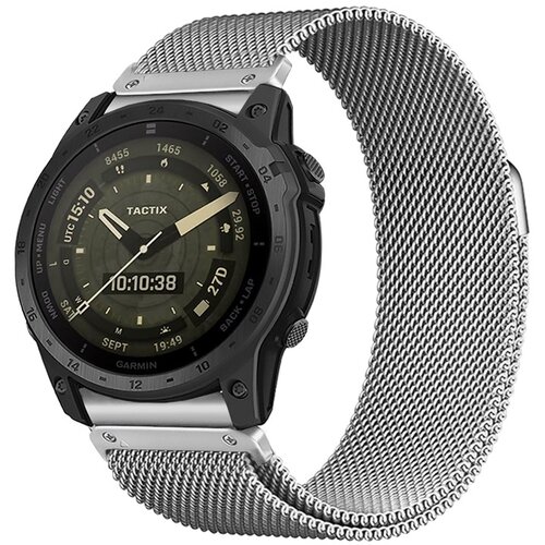 INF Združljiv z Garmin Fenix 8/965/Tactix 8 milanski magnetni kovinski pa&scaron;ček Silver 22 mm, (5000085368) Cene