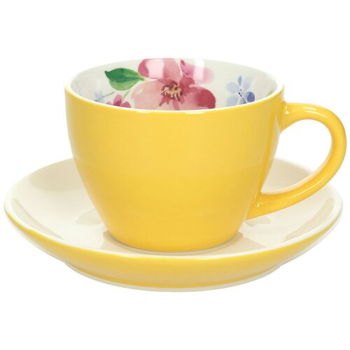 Tognana Skodelica za belo kavo s podstavkom Milk&Breakfast Time 320ml / rumena / porcelan, (21317802) Cene
