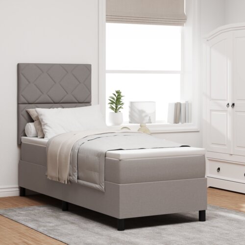  Krevet s podnicom s madracem &amp LED taupe 80x200 cm tkanina Cene