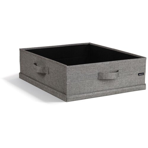 Bigso Siva tekstilna &amp;scaron;katla za shranjevanje s pokrovom 46x56x16 cm Soft Storage Low &amp;ndash; Slike