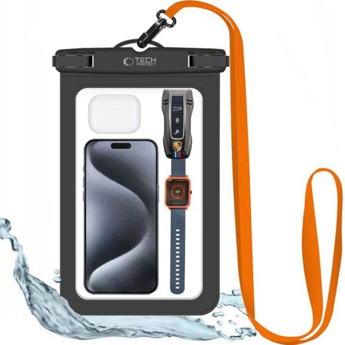 TECH-PROTECT VODOODPORNA ETUI 8,9 INČ UNIVERZALNA ČRNO ORANŽNA, (21973203) Cene