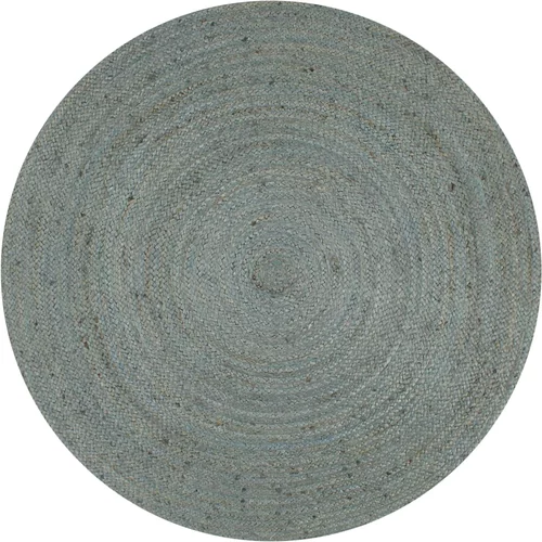 vidaXL Ručno rađeni tepih od jute okrugli 150 cm maslinastozeleni
