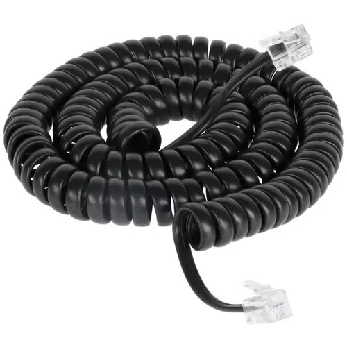 Cabletech Telefonski kabel spirala 1m/7.5m črni, (20811580)