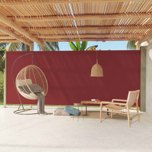 vidaXL Uvlačiva bočna tenda za terasu 220 x 600 cm crvena Cijene