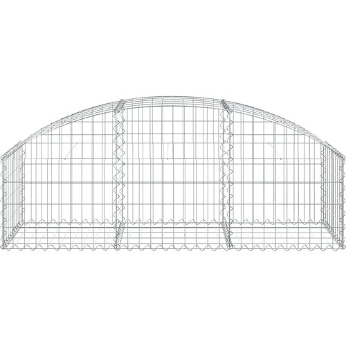  Gabionska ko&amp;scaron;ara s lukom 150x50x40/60 cm pocinčano željezo Slike