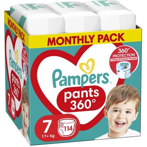 Pampers hlačne plenice Pants Premium Care, velikost 7 (17+ kg), 114 kosov Cene