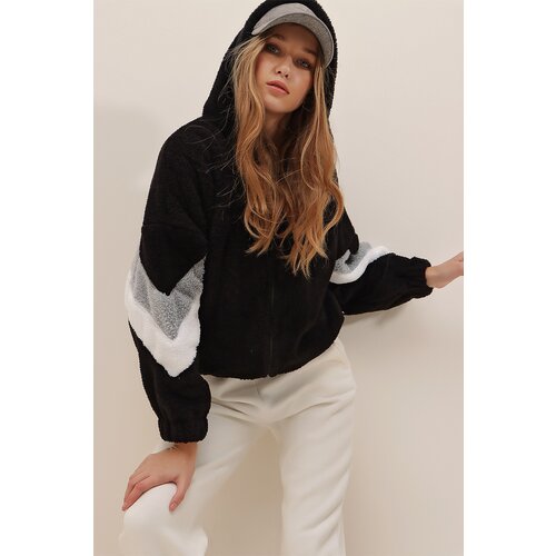 Trend Ala&amp;ccedil;atı Stili Sweatshirt - Black - Oversize Slike