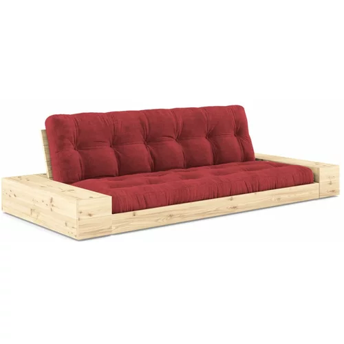 Karup Design Crvena sklopiva sofa od samta 244 cm Base –