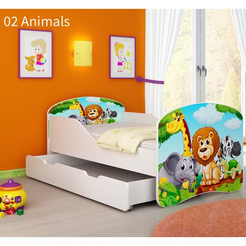  Otro&scaron;ka postelja ACMA z motivom + predal 140x70 cm 02 Animals Cene