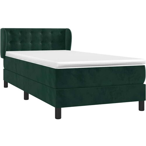 Box spring krevet s madracem tamnozeleni 100x200 cm bar&amp;scaron;unasti Slike
