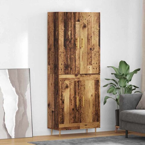 vidaXL Visok predalnik Star les 69,5 x 34 x 180 cm Konstruiran les Cene