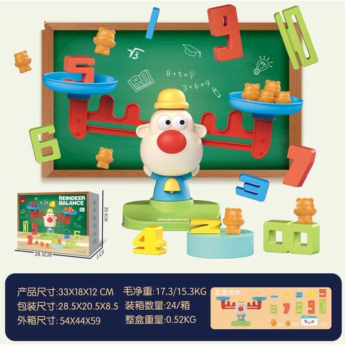  Logička igra Vaga/klaun - šareni Cene