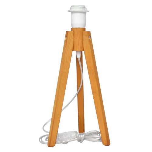  Stona lampa ALBA 1xE27/15W/230V bela/zlatna/hrast Slike