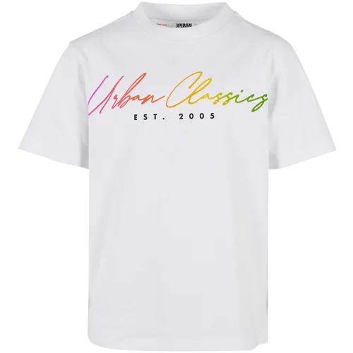 Urban Classics Kids Majica zelena / narančasta / roza / prljavo bijela