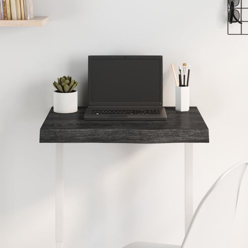 vidaXL Mizna plošča temno rjav 60x50x(2-6)cm obdelana trdna hrastovina Cene