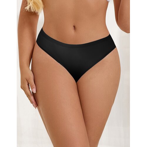 SuperLove Sexy Elastic Low Waist Seamless Panty 5263 Black XL Cene