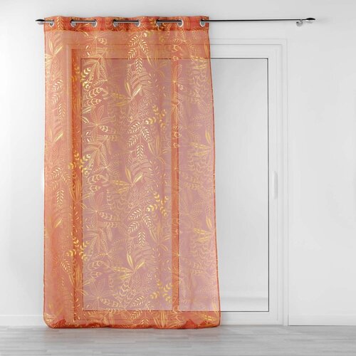 Douceur d intérieur Oranžna prosojna zavesa 140x280 cm Belflor – Cene