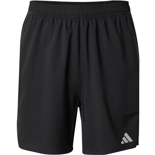 Adidas Športne hlače 'Hiit Workout 3-Stripes' črna / srebrna
