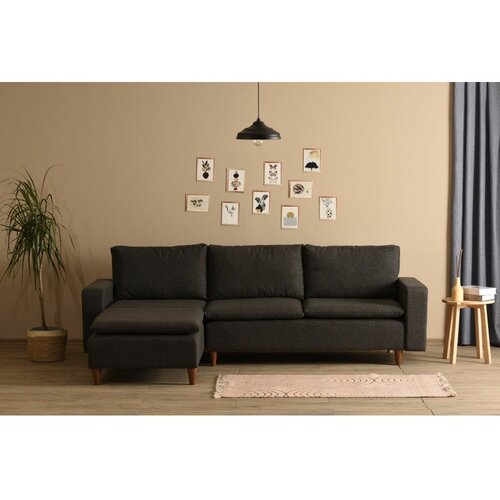 Lungo Dark Grey Corner Sofa Slike