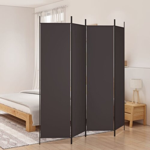vidaXL Sobna pregrada s 4 panela smeđa 200 x 200 cm od tkanine Cijene