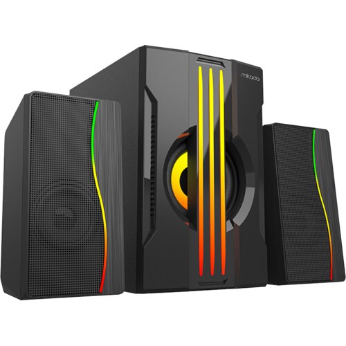  Zvučnici 2.1 gaming Mikado MD-254 2 1 25W (5W*2 15W) USB SD FM FM Bluetooth supported RGB sound system,... Cijene