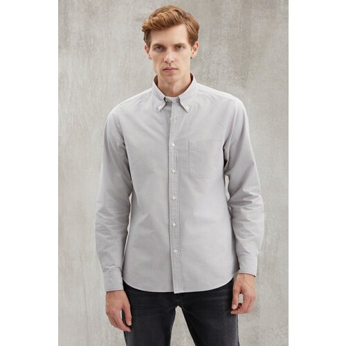 Grimelange Cliff Oxford Regular Gray Single Shirt Cene