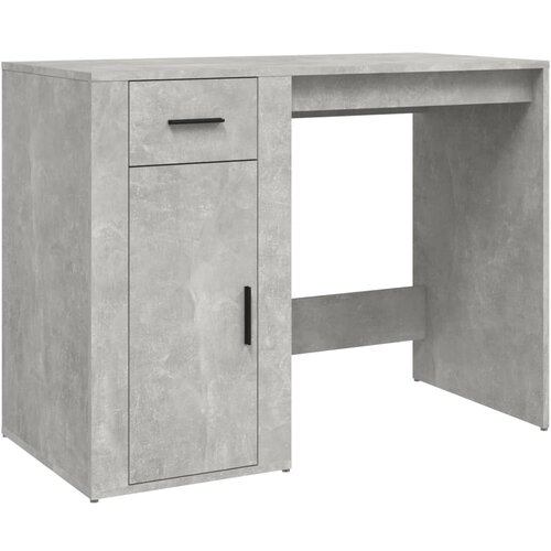 Maison Chic Pisalna miza - Računalni&amp;scaron;ka miza betonsko siva 100x49x75 cm inženirski les, (22080033) Slike