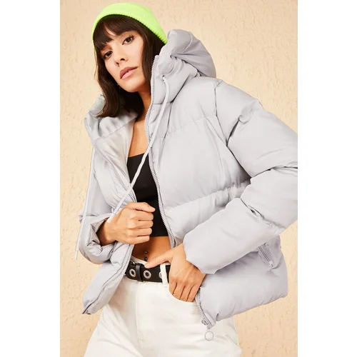 Bianco Lucci Winter Jacket - Gray - Puffer