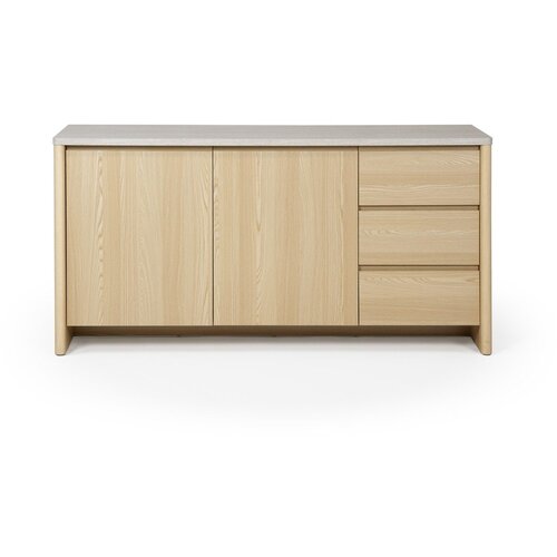 Marckeric Bijela/u svijetloj prirodnoj boji komoda u dekoru hrasta 163x80x45 cm Dore &amp;ndash; Slike