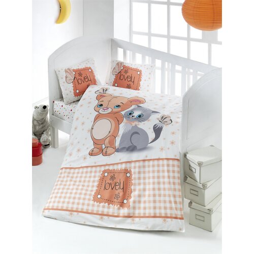 Lessentiel Maison posteljina za bebe Mause and Cat , 100x150cm, Braon Slike