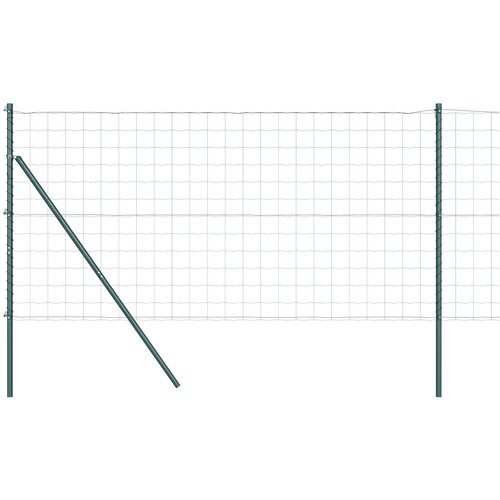VidaXL evropska ograja Set 2 Zelena Kovina s PVC premazom 25 x 1.2 m Slike