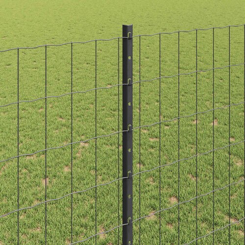Euro ograda s postom 10 x 1,4 m Čelik premazan PVC-om Siva Slike