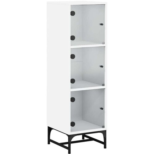 vidaXL Visoka komoda sa staklenim vratima bijela 35 x 37 x 120 cm Cijene