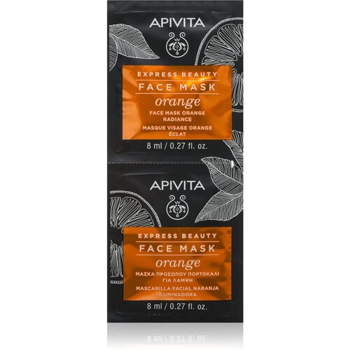 Apivita Express Beauty Orange maska za posvetlitev za obraz 2x8 ml Cene
