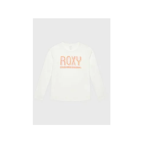 Roxy Dječja pamučna majica dugih rukava boja: bijela