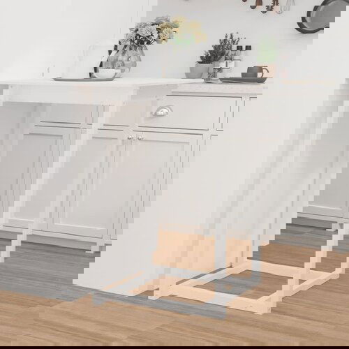 VidaXL Barski stol bijeli 80 x 80 x 110 cm od masivne borovine Slike