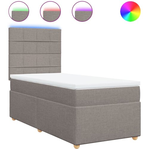 Maison Chic Box spring postelja - Vzmetna postelja z vzmetnico taupe 90x200 cm blago SL10346, (21883010) Cene