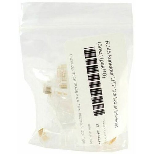 Intellinet konektor RJ45 CAT.6+ UTP, 10 kos, 790604 Slike