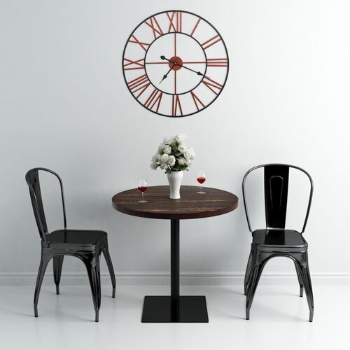 VidaXL Zidni sat metalni 58 cm crveni Slike