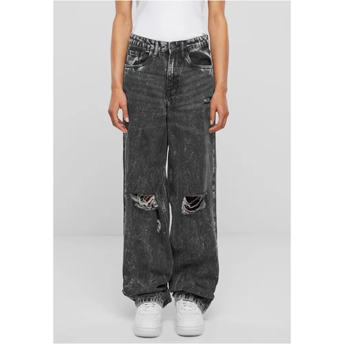 UC Ladies Women's Distressed 90's Wide Jeans - Black