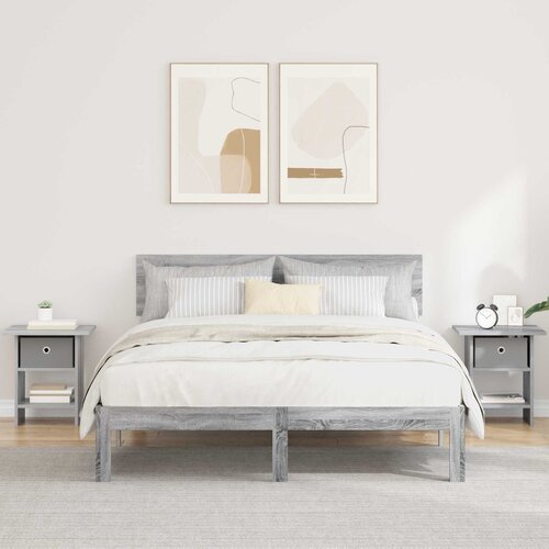  Noćni ormarić s ladicama 2 pcs Siva Sonoma 41 x 40 x 45 cm Cene