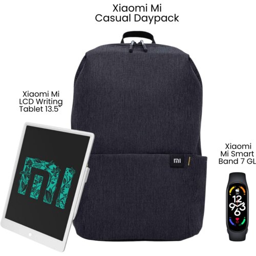 Xiaomi mi smart band 7 gl + casual daypack black + lcd writing tablet 13.5" Cene