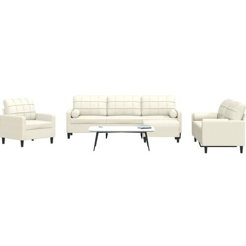 vidaXL 4-dijelni set sofa s jastucima krem baršunasti Cene